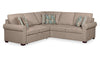 Scott Living Haven 3-Piece Left-Facing Taupe Chenille Fabric Sleeper Sectional