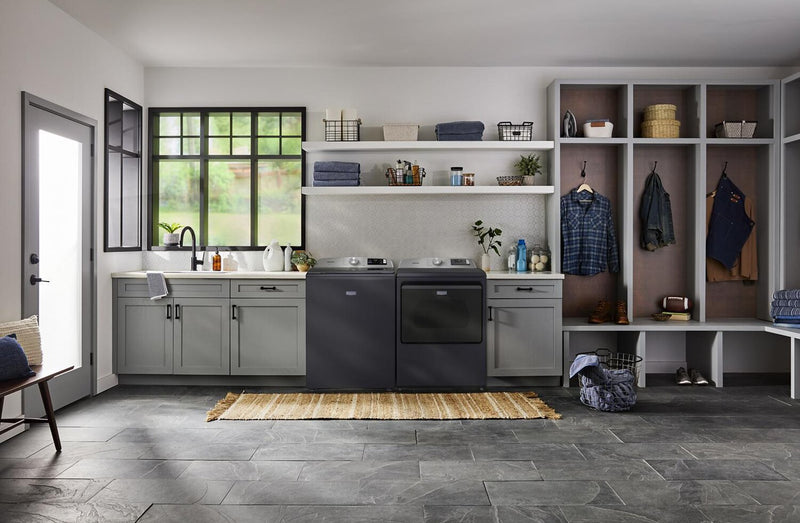 Maytag 6.0 Cu. Ft. Smart Top-Load Washer and 7.4 Cu. Ft. Electric Dryer - Midnight Steel