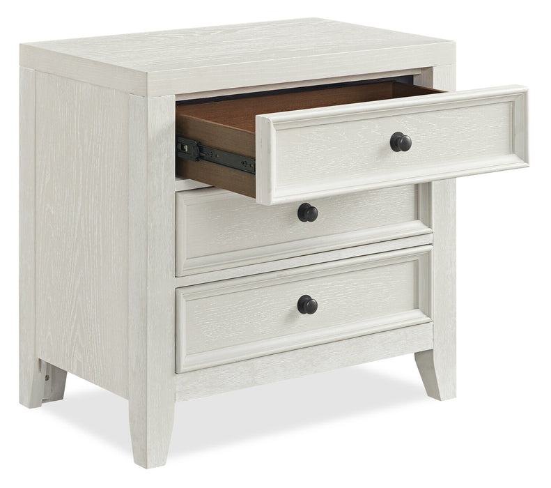 Casa 6pc Bedroom Set with Bed, Dresser, Mirror & Nightstand, White - Queen Size