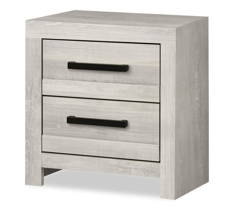 Aspen 6pc Bedroom Set with Bed, Dresser, Mirror & Nightstand, Grey - Queen Size