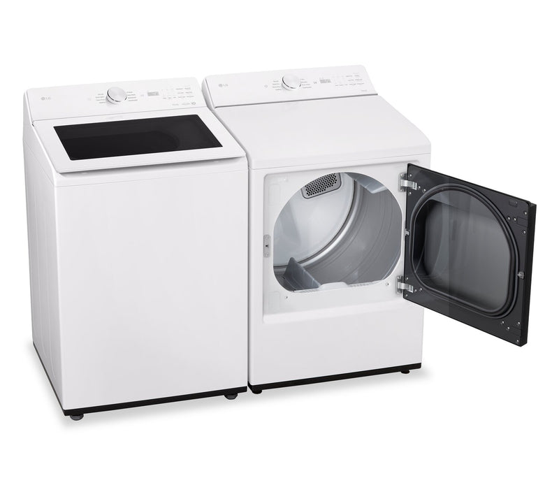 LG 5.6 Cu. Ft. Smart Top-Load Washer with EasyUnload™ and 7.3 Cu. Ft. Electric Dryer with AI Sensing 