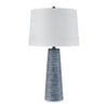 Sadie 31.5\" Textured Table Lamp with White Shade – Denim Wash 