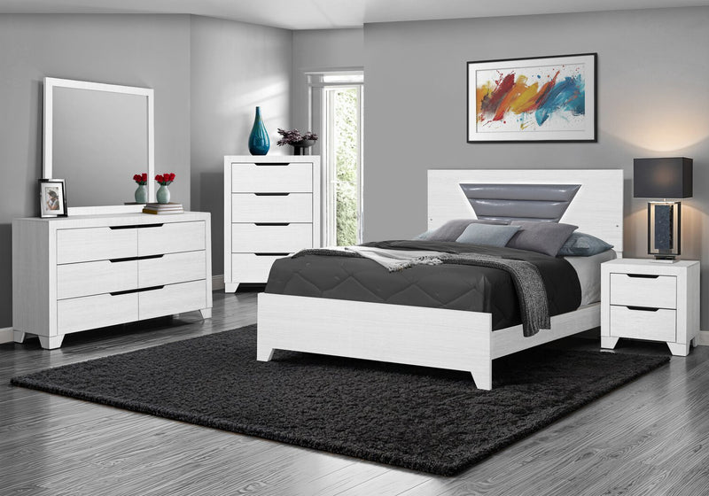 Elite Bedroom Dresser Mirror, Attachable, Wall Hanging - White