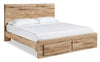 Derekson King Storage Bed - Natural