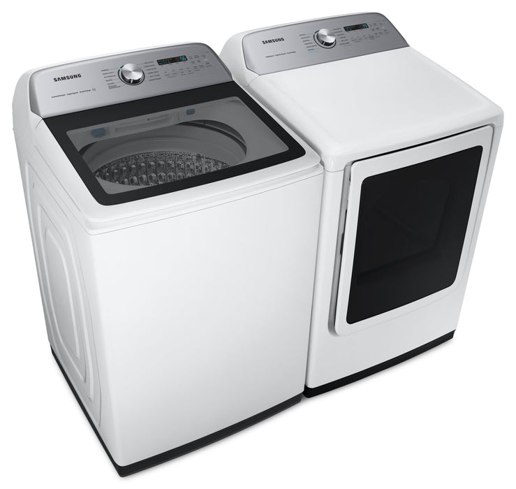 Samsung 6 Cu. Ft. Top-Load Washer and 7.4 Cu. Ft. Electric Dryer with Steam - White