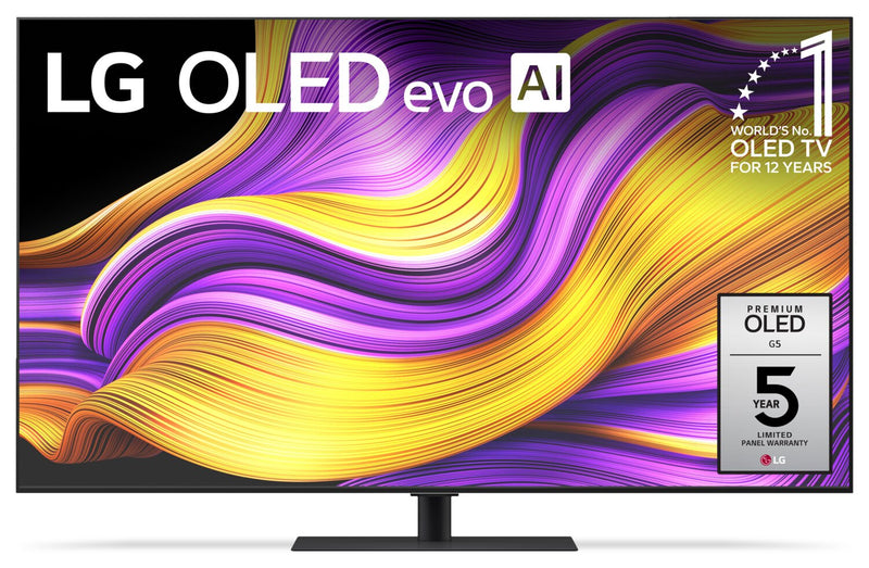 LG 65\" G5 4K OLED evo AI Smart TV with Base