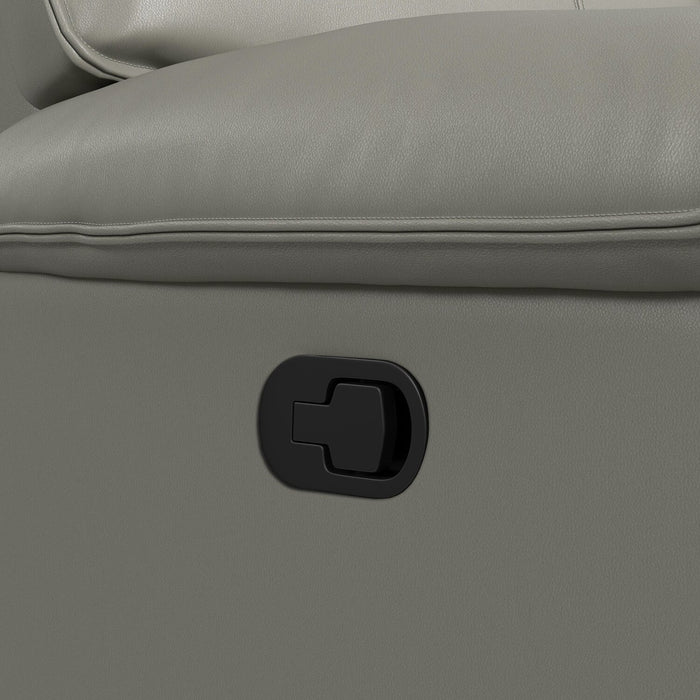 Matteo 64\" Genuine Leather Reclining Loveseat - Aviarah Grey