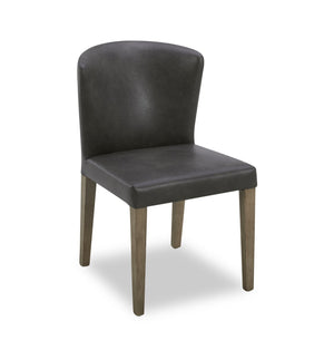 Arlo Dining Chair with Vegan Leather Fabric - Charcoal