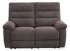 Jasper 59\" Chenille Fabric Reclining Loveseat - Brown