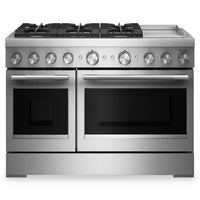 KitchenAid 6.3 Cu. Ft. 6 Burner Dual Fuel Range with Griddle – Stainless Steel - KFDD948SSS 