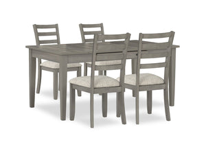 Cove 5pc Dining Table Set with Table & 4 Chairs, Storage Drawers, Melamine, 66