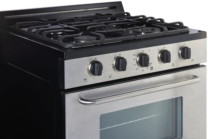 Classic Off-Grid by Unique 30\" 3.9 Cu. Ft. Propane Range with Battery Ignition - UGP-30G OF2 S/S 