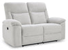 Spencer 65.6\" Chenille Fabric Manual Reclining Loveseat - Grey