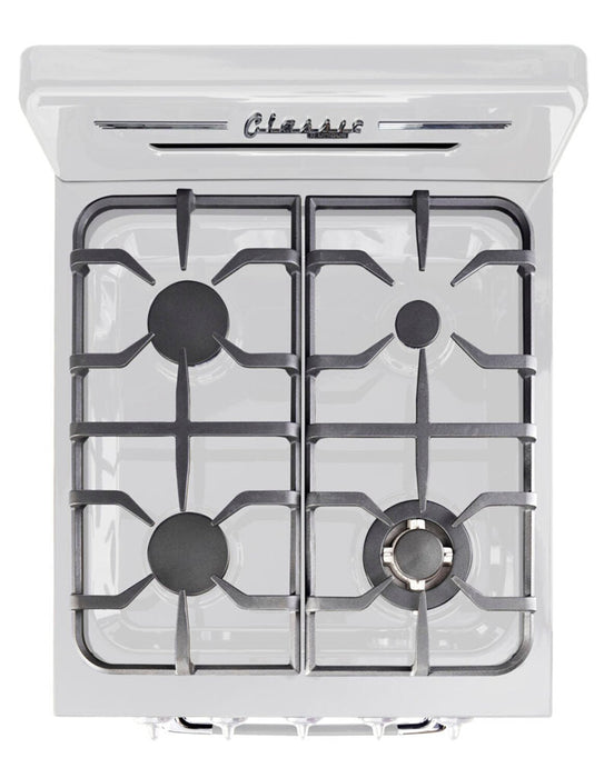 Unique Classic Retro 24\" 18.5 Cu. Ft. Offgrid Range - White - UGP-24CR OF1 W