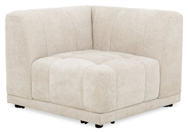 Oaklyn Modular 38.5\" Fabric Corner Chair with Tufted Seat Cushion – Beige