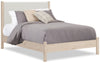 Jolie Panel Bed with Headboard & Frame, Boucle Fabric, White & Natural - Queen Size