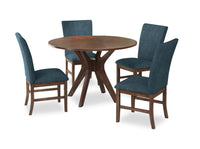 Rain 5pc Dining Set with Table & 4 Blue Chairs, 45