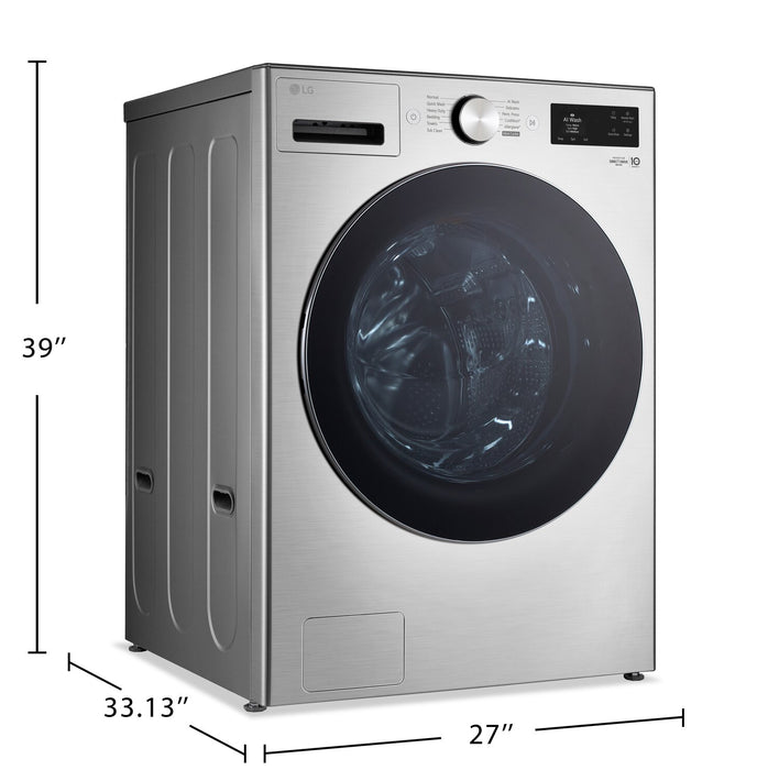 LG 5.8 Cu. Ft. Smart Front-Load High-Efficiency Steam Washer - Graphite Steel - WM5800HVA