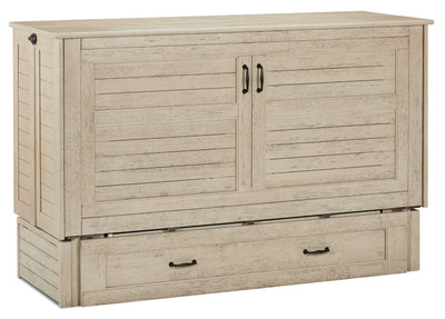 Parker Cabinet Bed, Brushed Driftwood - Queen Size | Lit escamotable Parker, bois flotté brossé -  format grand lit