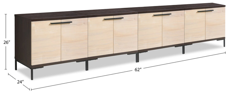Sonora 4-piece TV Stand with Storage for TVs up to 100\"- Dark Oak