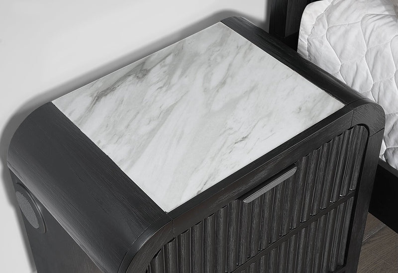 Kaleo Nightstand with Speaker, Built-in Cooler and LED Light
