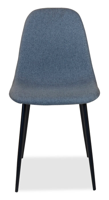 Jax Dining Chair with Polyester Fabric, Metal - Charcoal