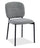 Luka Dining Chair with Boucle Fabric, Metal - Grey