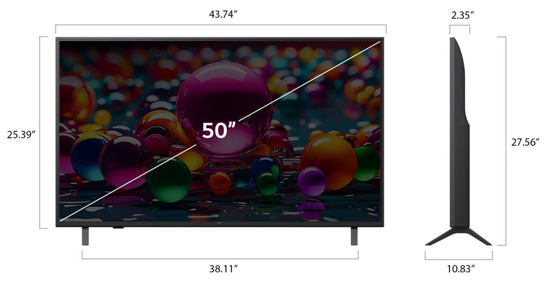 LG 50\" UA7000 4K UHD Smart webOS TV (50UA7000PUB.ACC) – 2025 Model