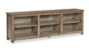 Stanley 70\" Pine TV Stand with Storage & Cable Management for TVs up to 80\"- Walnut