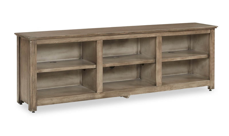 Stanley 70\" Pine TV Stand with Storage & Cable Management for TVs up to 80\"- Walnut