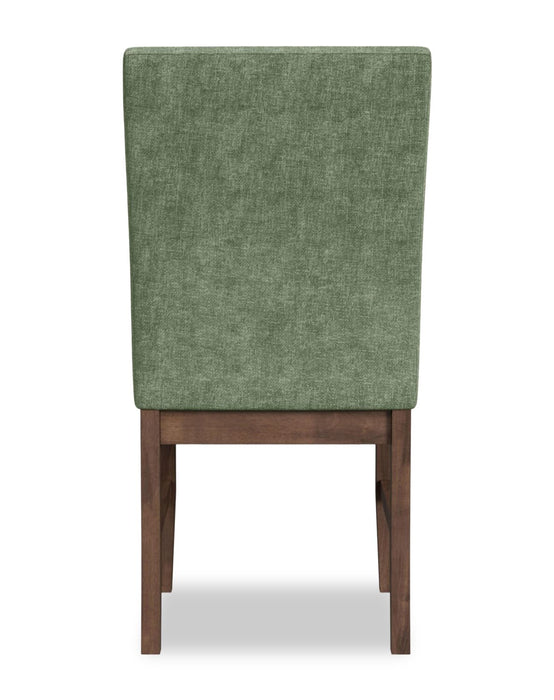 Rain Dining Chair with Cushion Fabric Seat & Back – Green