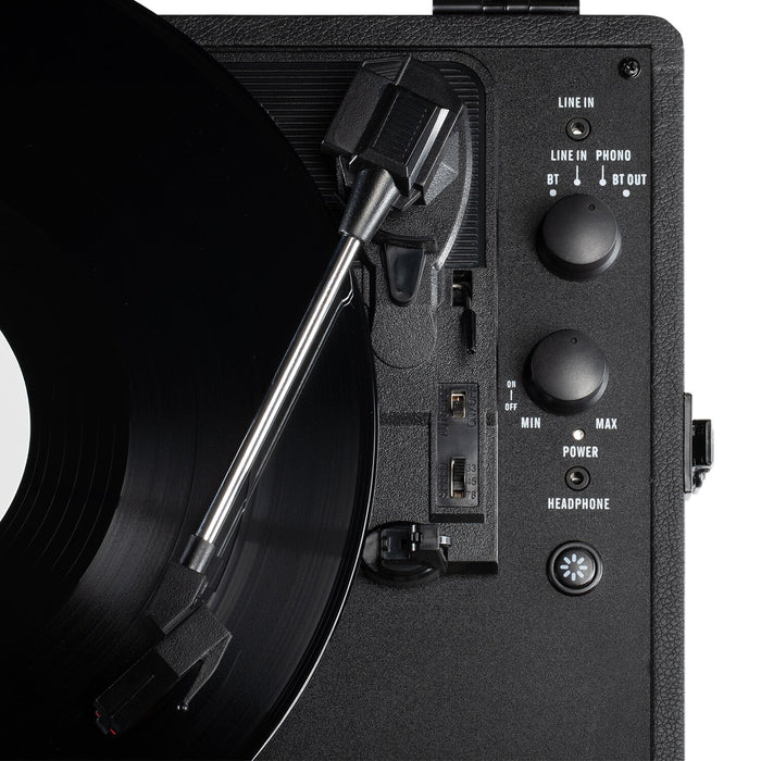 Victrola Journey Glow Illuminated Briefcase Record Player – Black (VSC-700SB-BLK)