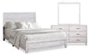 Arbor 5pc Bedroom Set with Panel Bed, Dresser & Mirror, Driftwood White  - Queen Size