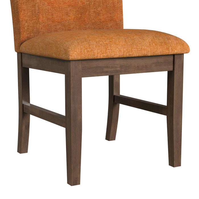 Rain Dining Chair with Cushion Fabric Seat & Back – Orange