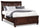 Chelsea Platform Storage Bed with Headboard & Frame, Cherry Brown - Queen Size