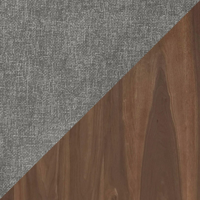 Rain 5pc Dining Set with Table & 4 Grey Chairs, 45\"W Round - Grey/Brown