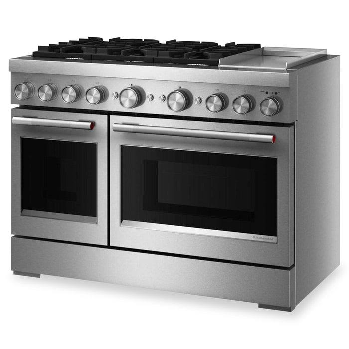 KitchenAid 6.3 Cu. Ft. 6 Burner Dual Fuel Range with Griddle – Stainless Steel - KFDD948SSS