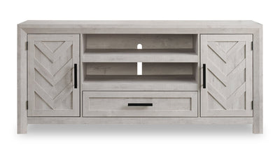 Scott Living Hayward 70” Modern TV Stand with Storage and Cable Management for TVs up to 75” - White | Meuble pour téléviseur moderne Scott Living Hayward de 70 po avec rangement et système de gestion des câbles pour téléviseurs jusqu’à 75 po - blanc
