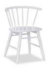 Remi Dining Chair with Curved Spindle-Back - White