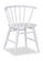 ["Remi Dining Chair with Curved Spindle-Back - White"]