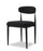 ["Kort & Co. Capri Dining Chair with Boucle Fabric & Gold Accent, Metal - Black"]