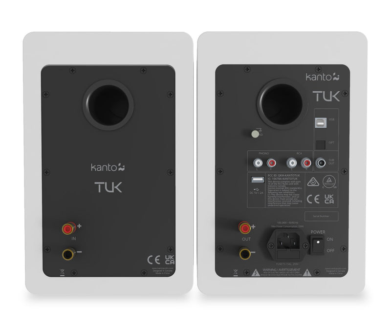Kanto TUK 260W Bookshelf Speaker (TUKMW) - White
