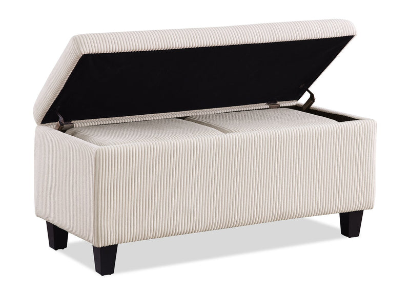 Marlow 19.5” 3-Pack Storage Ottomans – Beige
