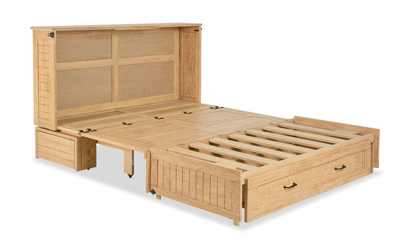 Parker Cabinet Bed, Brown - Queen Size