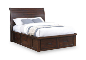 Sonoma Platform Storage Bed with Headboard & Frame, Mango Brown - Full Size