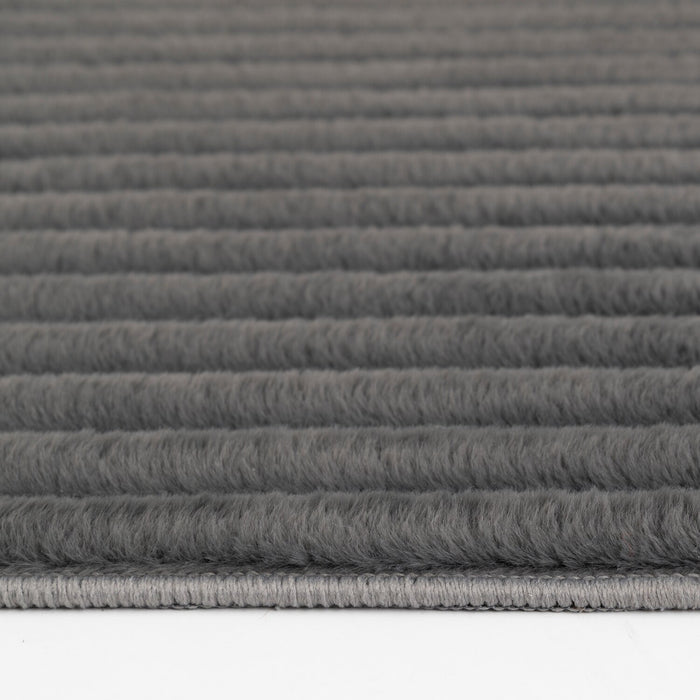Channel Dark Grey Area Rug - 5' x 7'