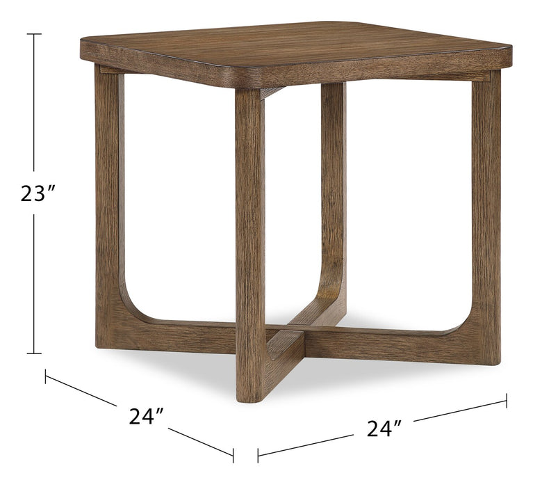 Maxwell 24\" End Table - Light Brown Hickory
