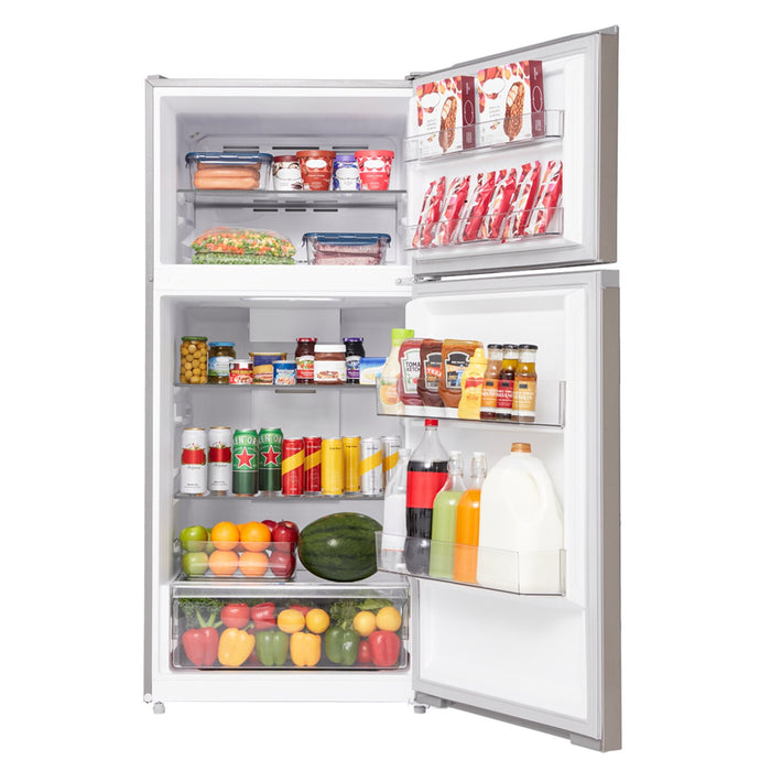 Midea 14 Cu. Ft. Garage Ready Top-Freezer Refrigerator – Stainless Steel - MRT14D2BST