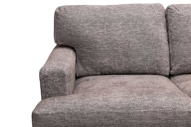 Made in Canada Luxe 2-Piece Right-Facing Fabric Sectional with Removable Cushions - Zaftig Dove Grey