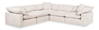 Eclipse 5-Piece Linen-Look Fabric Modular Sectional - Linen 